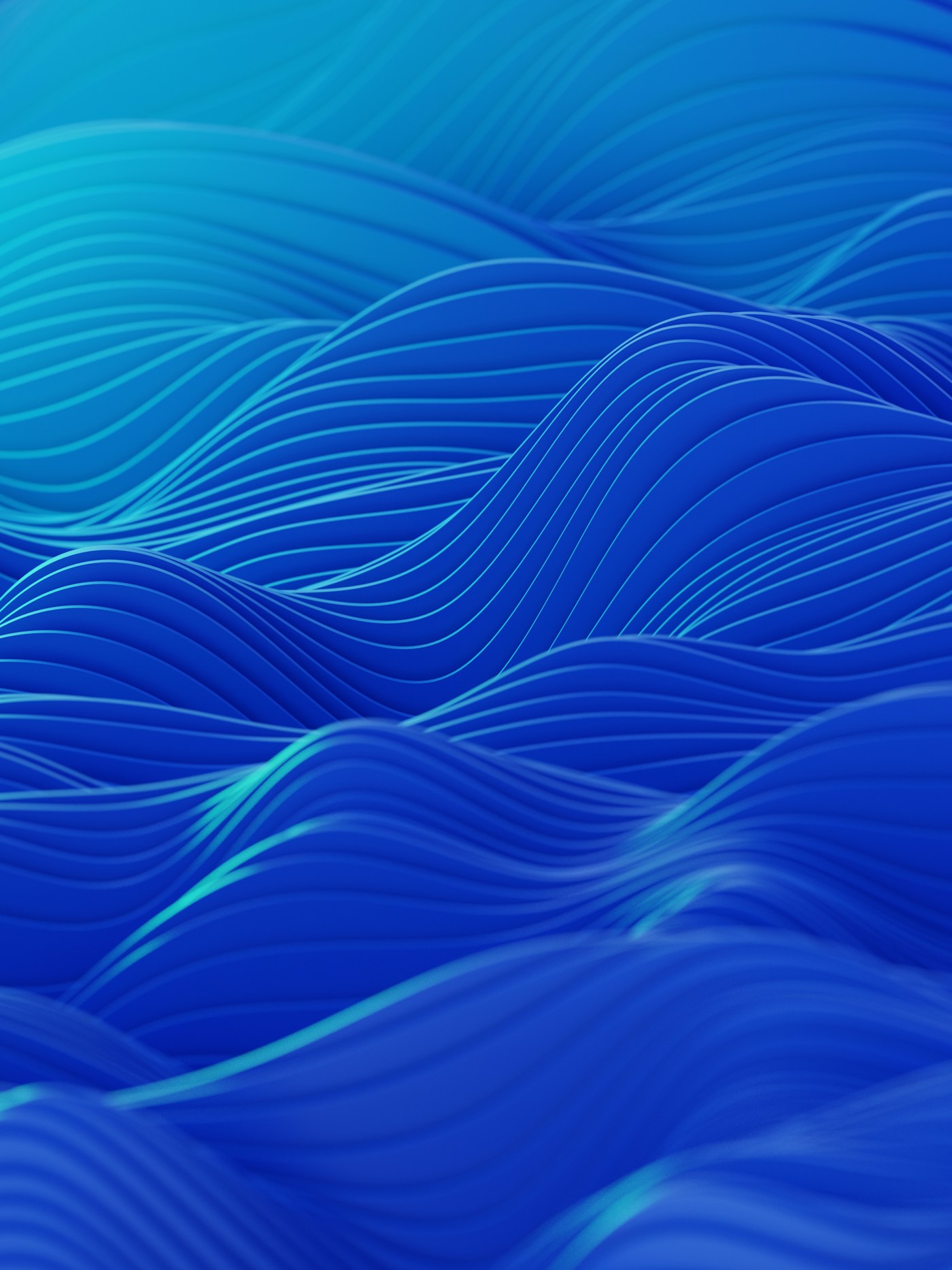 Flowing abstract lines in blue and cyan